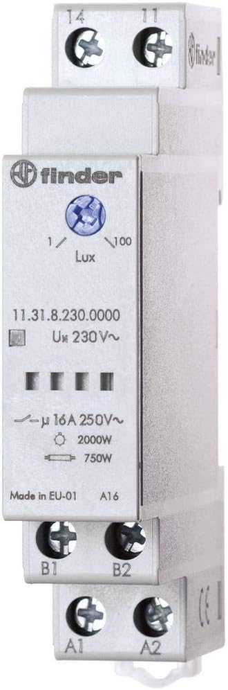 Finder 11.31.8.230.0000 - Leistungsrelais (Weiss, 16 A, -20-50 °C, Status, CE, 110-230 V)