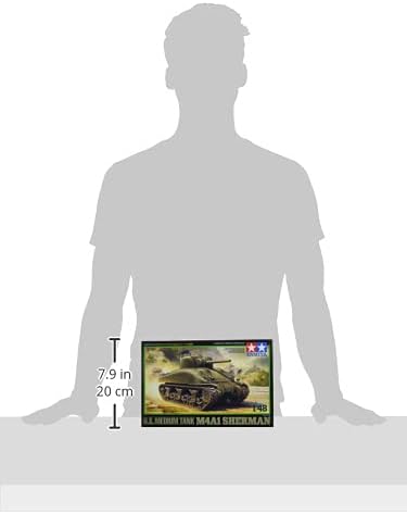 Tamiya 32523 1:48 US Panzer Sherman M4A1 Früh.A. -Modellbausatz,Plastikbausatz, Bausatz zum Zusammen