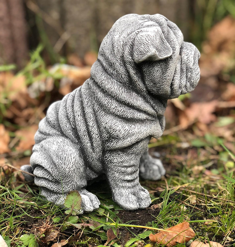 stoneandstyle Steinfigur Shar-Pei, Frost- und wetterfest bis -30°C, massiver Steinguss