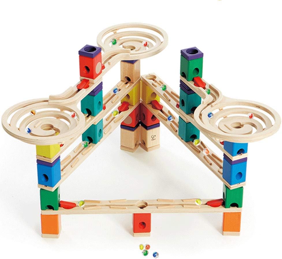Hape E6009 - Quadrilla Vertigo, Kugelbahn, Konstruktionsspielzeug, aus Holz, ab 4 Jahren, Multi-colo
