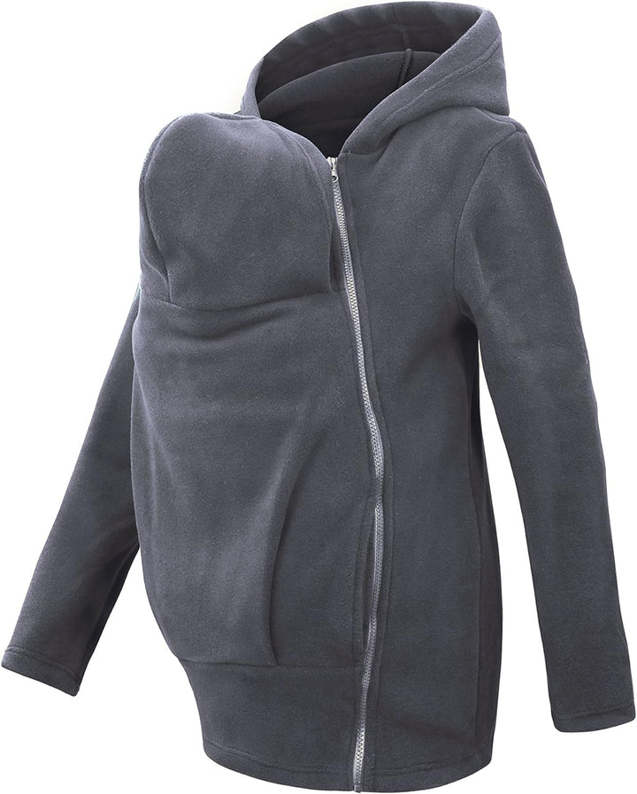 mum2befashion FUN2BEMUM Pullover Umstandspullover Tragejacke für Mama & Baby grau (XL 42)
