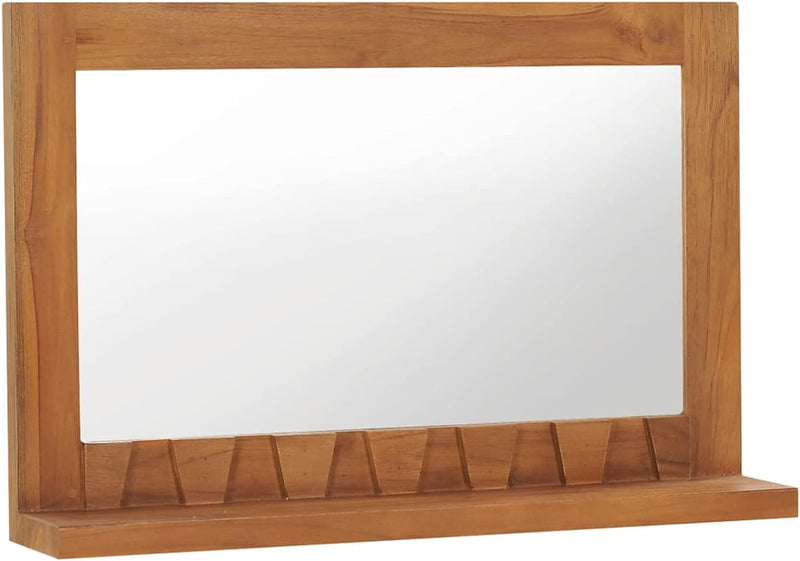 Tidyard Wandspiegel mit Regal Spiegel Kosmetikspiegel Flurspiegel Holzspiegel Badezimmerspiegel Gard