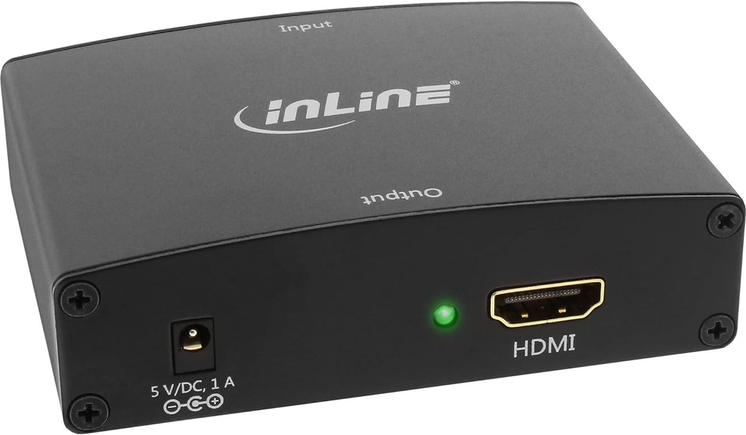 InLine 65004 Konverter VGA+Audio zu HDMI, Eingang VGA und Cinch Audio Stereo, Ausgang HDMI, inkl. Ne