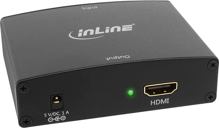 InLine 65004 Konverter VGA+Audio zu HDMI, Eingang VGA und Cinch Audio Stereo, Ausgang HDMI, inkl. Ne