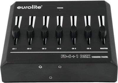 EUROLITE FD-6+1 DMX Dimmer Panel | Einfacher DMX-Controller für 6 Kanäle mit Master-Regler