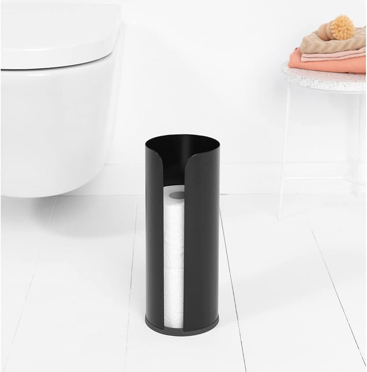 Brabantia 280504 ReNew Collection Toilettenpapierständer, Matt Black