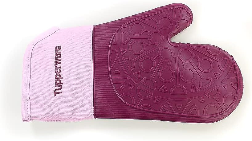 TUPPERWARE Backen Ofenhandschuh Backhandschuh Topflappen Ofen Silikon lila/rosa 27957