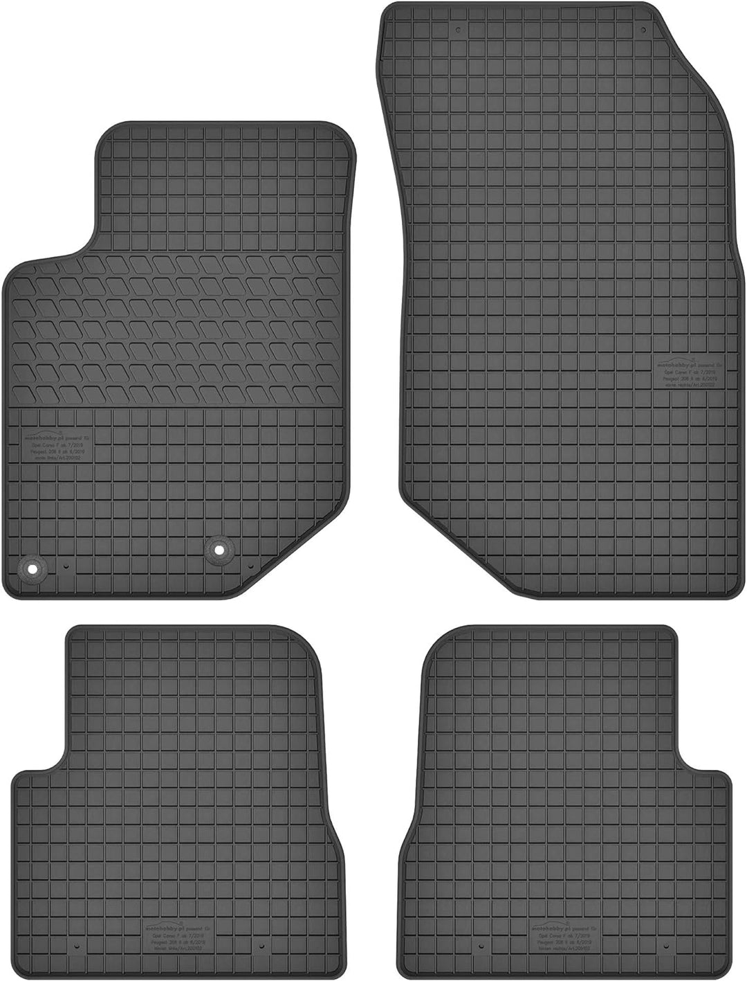 Fussmatten Vorne und Hinten 4er Set für OPEL Corsa F seit 2019 Gummi Gummimatten