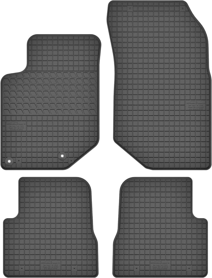 Fussmatten Vorne und Hinten 4er Set für OPEL Corsa F seit 2019 Gummi Gummimatten