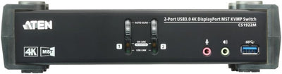 Aten CS1922M-AT-G CS1922M 2-Port USB3.0 4K DisplayPort KVMP Switch with Built-in MST Hub