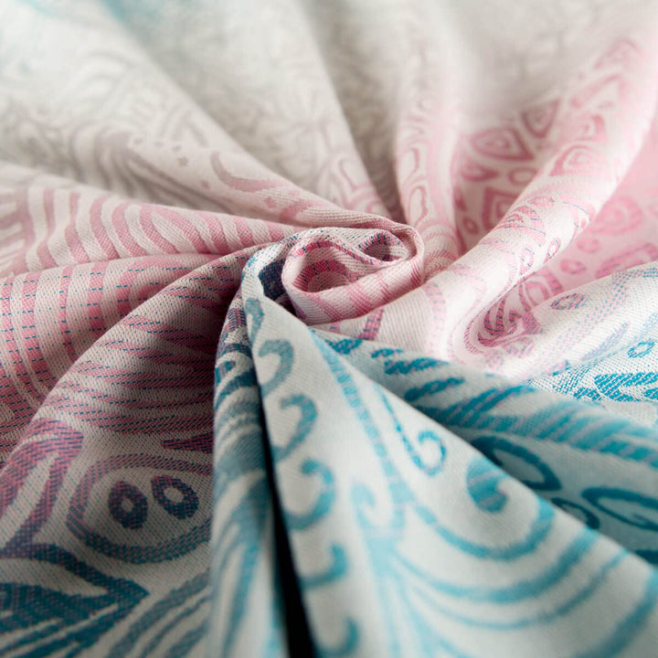 Hoppediz Baby-Tragetuch ab Geburt, Neugeboren bis Kleinkind, 100% kbA-Baumwolle (Bio), Jaipur creme