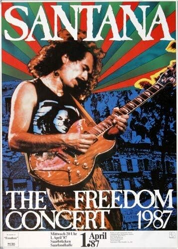 Santana - Freedom, Saarbrücken 1987 » Konzertplakat/Premium Poster | Live Konzert Veranstaltung | DI