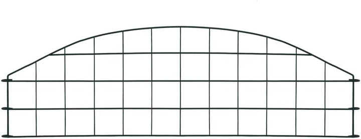 HOMIUSE Teichzaun-Set Oberbogen 77,3x26 cm Grün Gartenzaun Zaun für Hunde Gartentor Metall Zaun Gart
