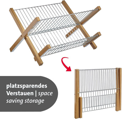 Westmark Abtropfgestell Tilo – faltbares Geschirrgestell zum Trocknen von Geschirr, Besteck und Gläs