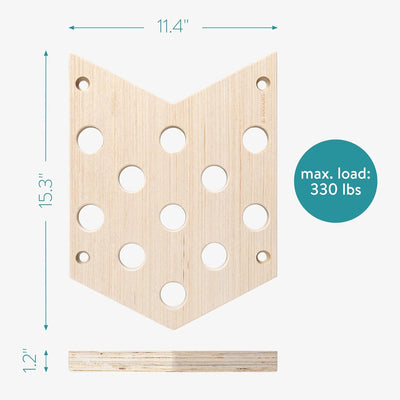 Navaris Pegboard Kletterbrett 3 Bretter im Set - Kletter Brett Boulder Board aus Holz - Stecktafel i