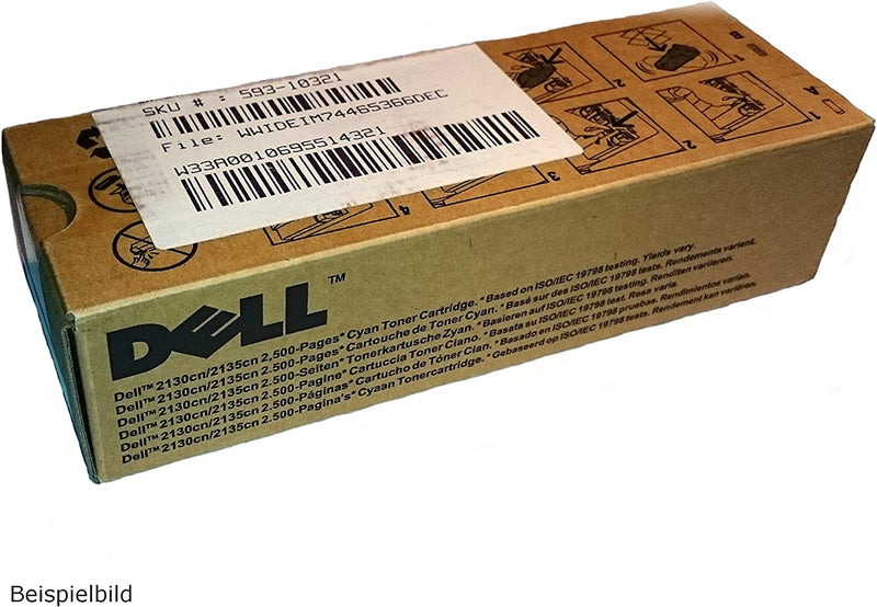 Dell 593-10313 2130cn Tonerkartusche cyan hohe Kapazität 2.500 Seiten 1er-Pack
