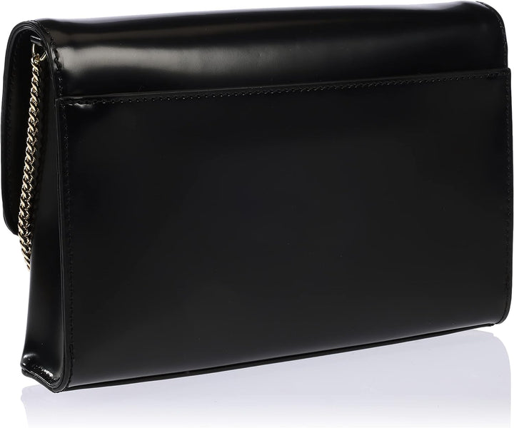 DKNY Damen Palmer Clutch Bag in Smooth Leather Crossbody Black/Gold, Black/Gold