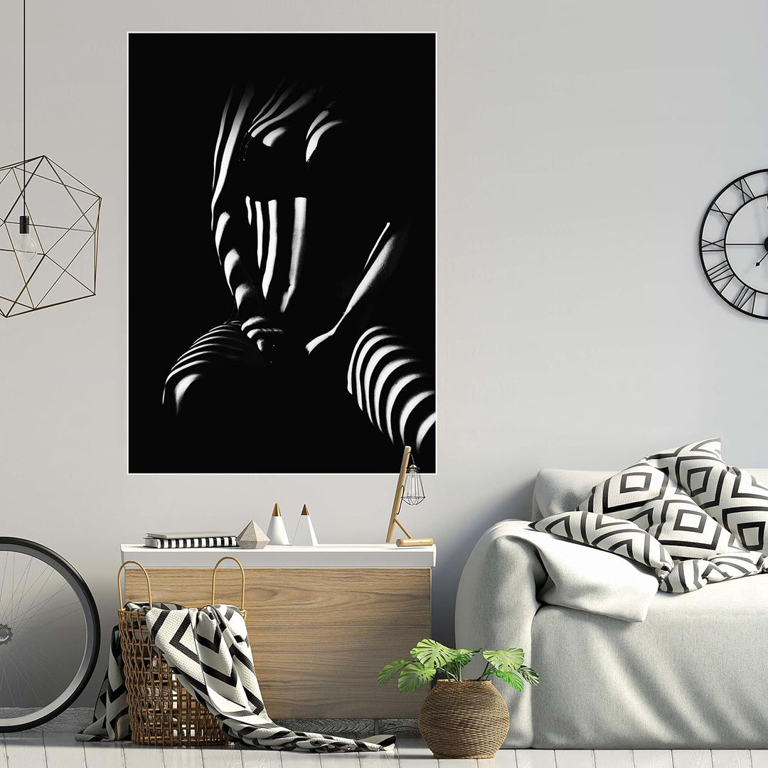 wandmotiv24 Poster als Wanddeko, Grösse 100x70cm, Frau, Körper, Licht, Moderne Wanddeko, Wandbilder,