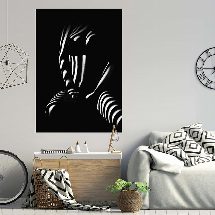 wandmotiv24 Poster als Wanddeko, Grösse 100x70cm, Frau, Körper, Licht, Moderne Wanddeko, Wandbilder,