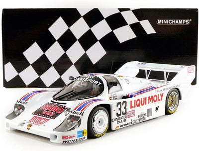 Minichamps 155836633 1:18 Porsche 956k-Brun Motorsport-Stuck/Grohs/Brun-1000 km Spa 1983 Auto, weiss