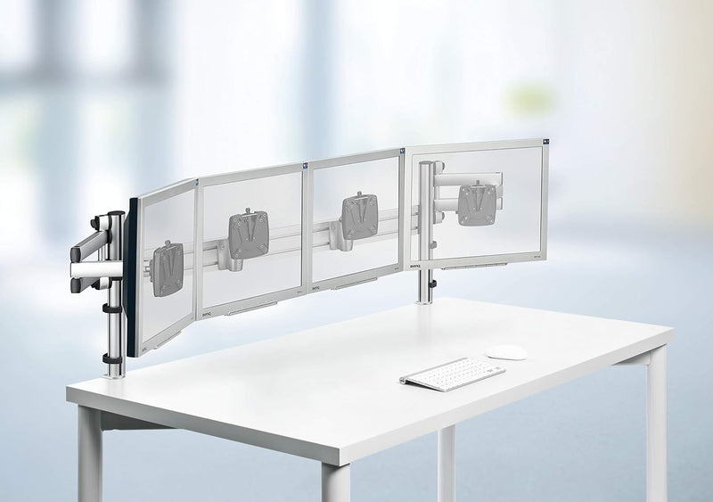 Novus Alles im Blick - die Monitorbrücke aus dem NOVUS Tetra Support System (TSS) silber, anthrazit