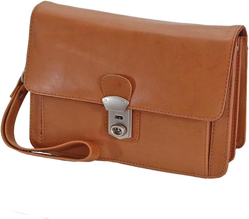 GoBago Branco Business Herren Handgelenktasche Herrentasche Tasche sehr hochwertig Natur, Natur