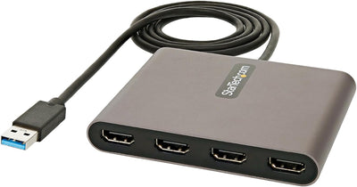 StarTech.com USB 3.0 auf 4x HDMI Adapter - Externe Video- und Grafikkarte - USB Typ-A auf Quad HDMI