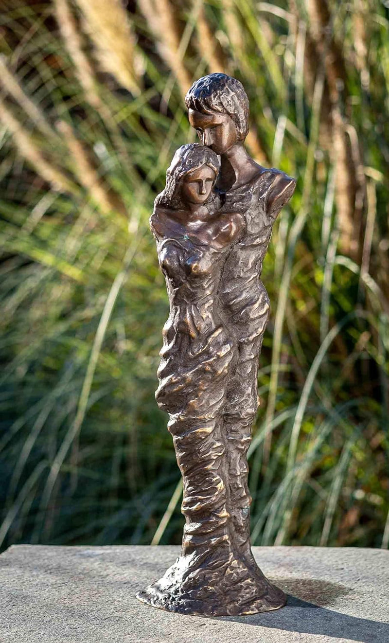 IDYL Bronze-Skulptur Modernes Paar | 56x14x17 cm | Bronze-Figur handgefertigt | Gartenskulptur - Woh