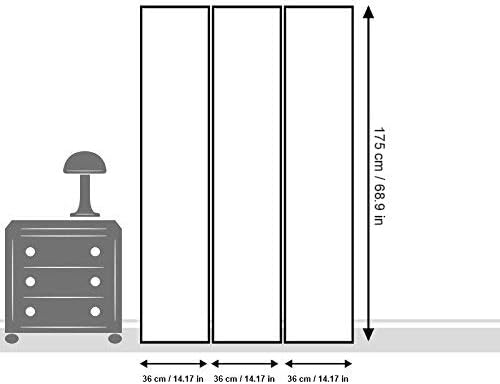 Trennwand 3 TLG Nashorn Bedruckt auf Leinwand beidseitig Abstratk Grau 110x175 cm Beidseitig 3 TLG 1