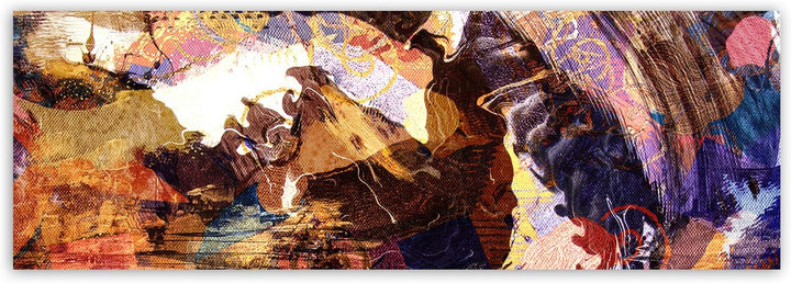 Wanddeko Kunst werk Kunst modern Bilder Abstraktion Braun 140x45 cm Deco panel 140x45 cm E, Deco pan