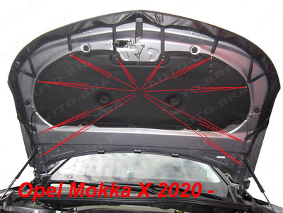 AB3-00632 Carbon Optik AUTO-BRA kompatibel mit Opel Mokka X Bj. ab 2020 Haubenbra Steinschlagschutz