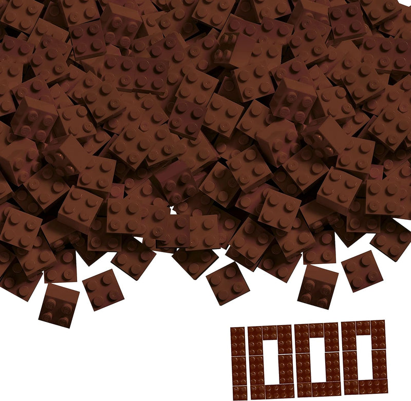 Simba 104114553 - Blox, 1000 braune Bausteine für Kinder ab 3 Jahren, 4er Steine, im Karton, hohe Qu