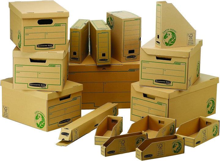 BANKERS BOX Fellowes 100 mm Rücken, braun, 1er Pack (1 x 20 Stück) Folio, Rücken 100 mm, Folio, Rück