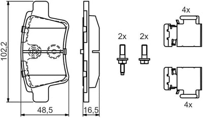 Bosch 986494622 Bremsbelag