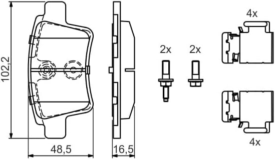 Bosch 986494622 Bremsbelag