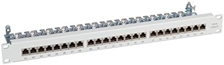 BIGtec 24 Port CAT6 Patchpanel Verteilerfeld Verteiler Patchfeld 10 Gigabit LSA Technik RJ45 8P8C RA