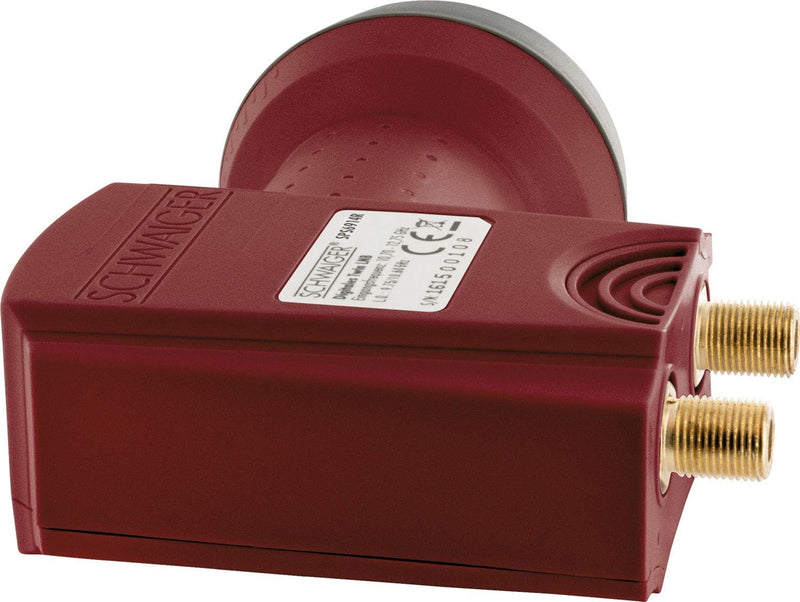 Schwaiger extrem hitzebeständig Sun Protect Twin-LNB Ziegelrot