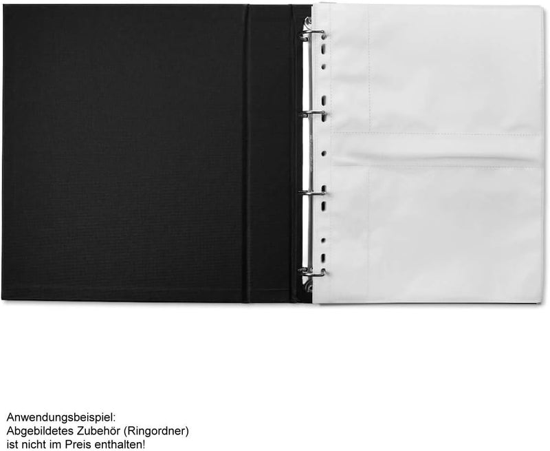 mashpaper Fotohüllen weiss 100 Stück 13x18cm Querformat für 2x2 Fotos 75644 13 x 18 cm, weiss, 100 H