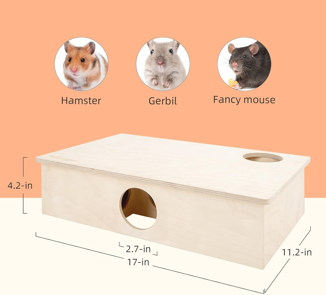 Niteangel Mehrkammer Hamsterhaus Labyrinth - Mehrzimmer-Verstecke und Tunnel-Erkundungsspielzeug für