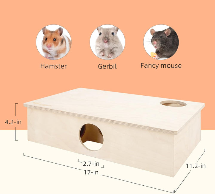 Niteangel Mehrkammer Hamsterhaus Labyrinth - Mehrzimmer-Verstecke und Tunnel-Erkundungsspielzeug für