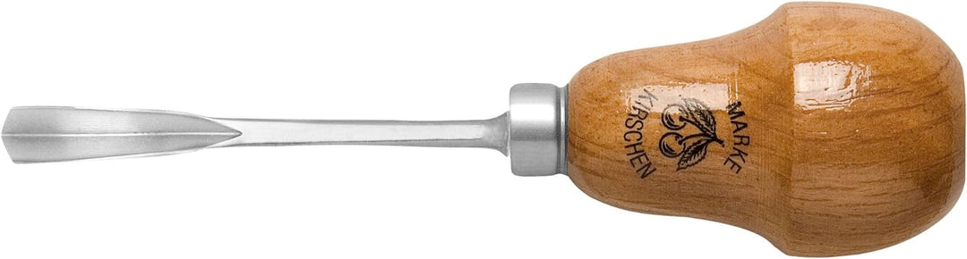 "KIRSCHEN" Werkzeuge 5643006 | Kerbschnitzbeitel mit Birnenheft Stich 39, gekröpft & V-förmig - 6mm