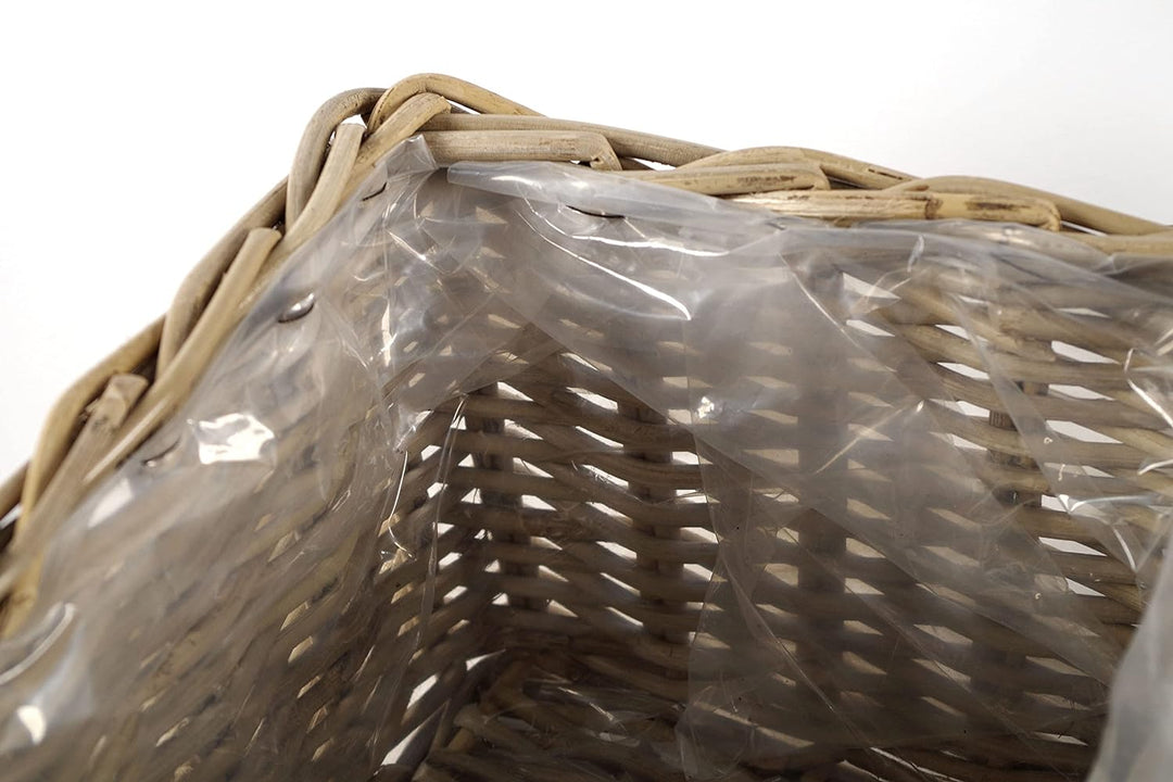 Kobolo Übertopf Rattankorb Rattanübertopf Pflanzkorb bepflanzbarer Korb Korbset Übertopfset Rattan 3