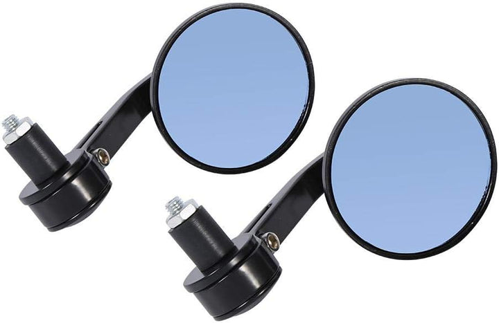 Motorrad Lenker Rückspiegel, 1 Paar 7/8 Zoll Rückansicht Universal Runder Motorrad Rückspiegel Chrom