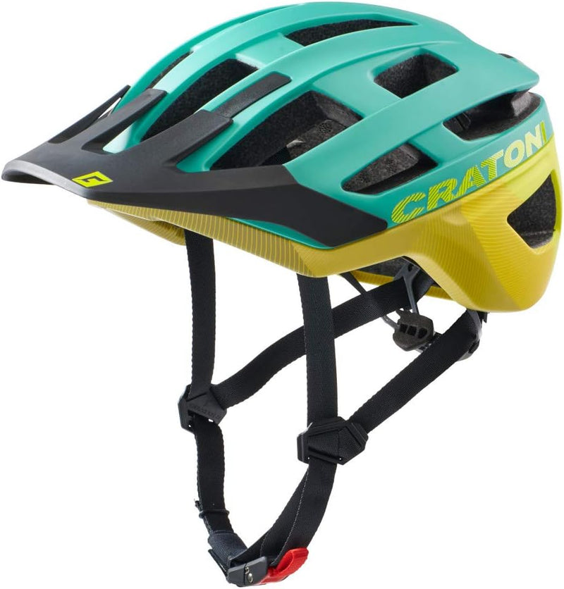 Cratoni Allrace Fahrradhelm Trail Endurohelm Bikehelm Allround grün-gelb M-L 56-61, grün-gelb M-L 56