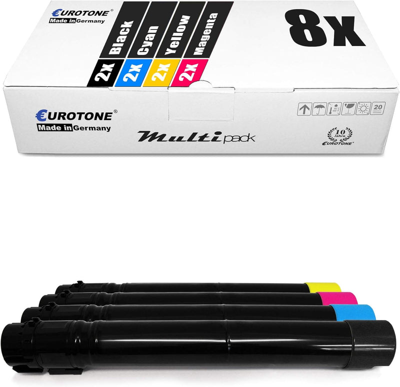 8X Müller Printware Toner für Lexmark X 950 952 954 DHE DE DTE ersetzt X950X2 Set Set aus 8, Set aus