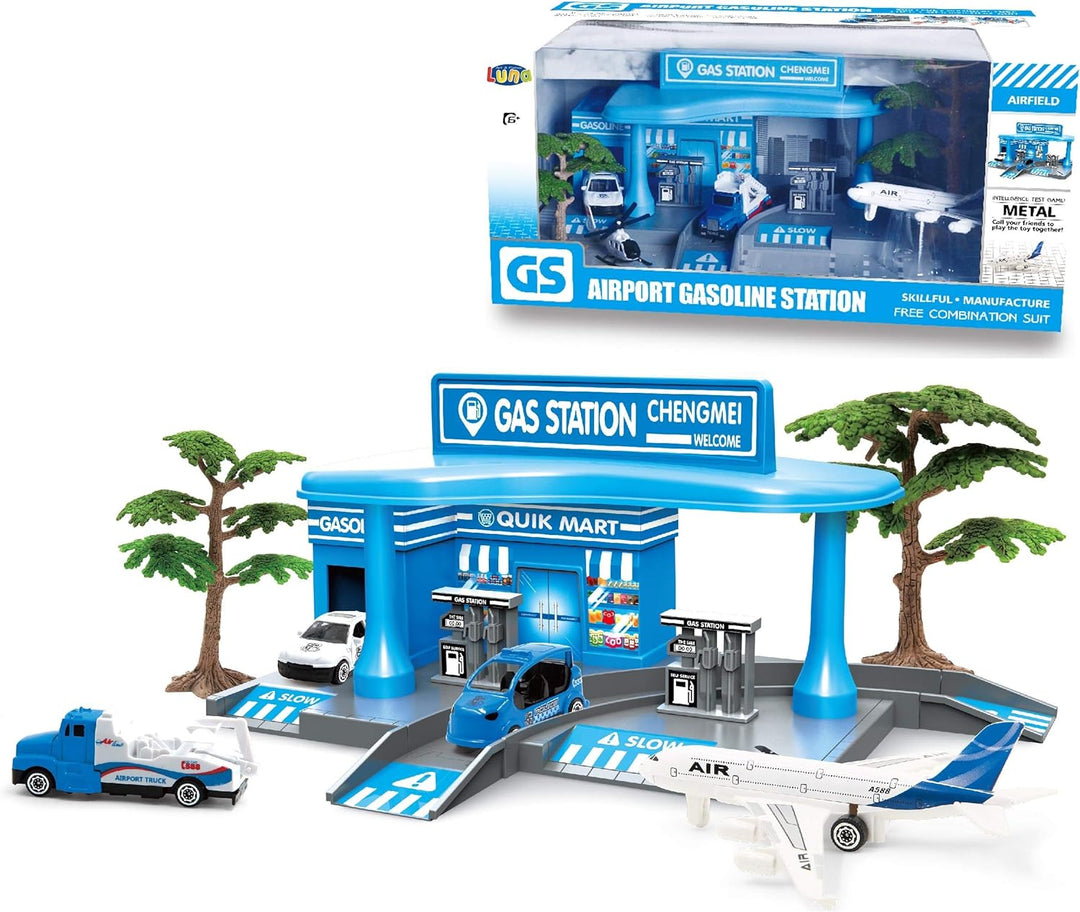 Luna 000620761 Tankstelle Flughafen, 42 x 25 x 19,5 cm, Mehrfarbig
