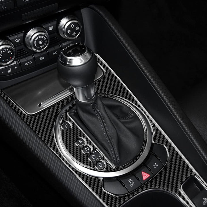 KUNGKIC Kohlefaser Auto Schalthebelknauf Konsole Media Panel Abdeckung Für Audi TT zubehör innenraum