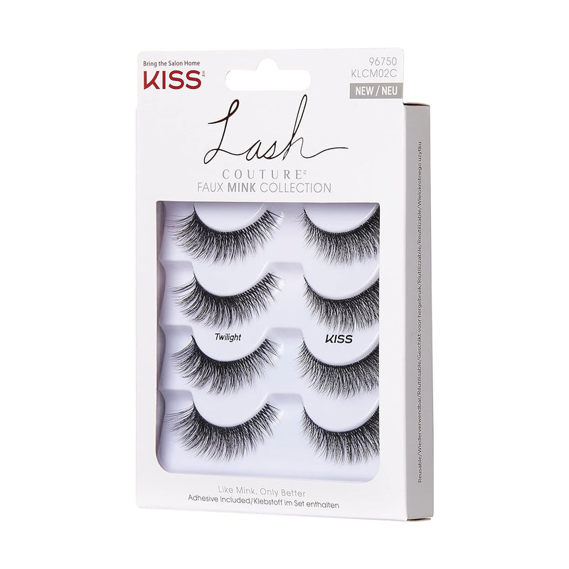 KISS Lash Couture Künstliche Wimpern Faux Mink Collection mit Kleber 96750-Twilight