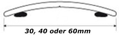 Übergangsprofil, Anpassungsprofil, Ausgleichsprofil 60 mm - Alu eloxiert: bronze - selbstklebend (C0