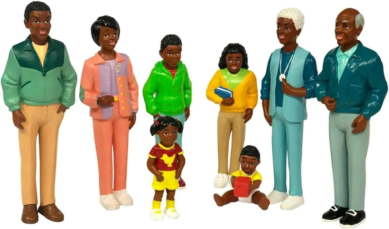 Miniland 27396 - Afrikanische Familie 8 Figuren 12,5 cm / 4,5 cm, Merhfarbig